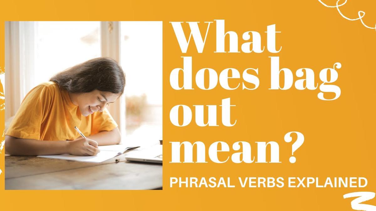 What Does The Phrasal Verb Bag Out Mean? Phrasal Verbs EXPLAINED