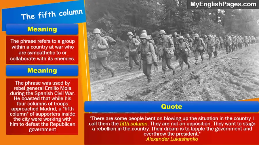 What Does Fifth Column Mean What Does Fifth Column Mean