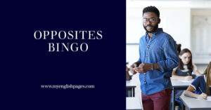 Opposites Bingo Activity (Lesson Plan)