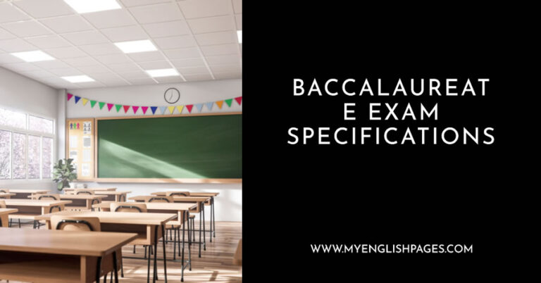 Moroccan English Baccalaureate Exam Specifications