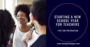 Starting a New School Year