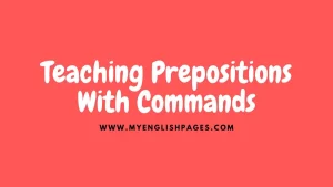 Preposition Activity With Commands