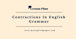 Contractions Lesson Plan