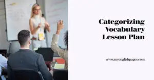 categorizing vocabulary lesson plan