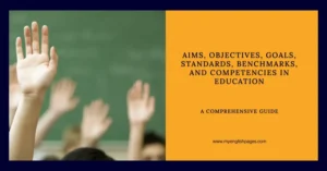 Aims, Goals, Objectives, Standards, Competencies in Education