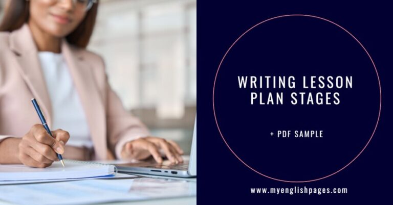 Writing Lesson Plan Stages (+ Sample In PDF) - My English Pages