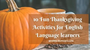 Thanksgiving activities for English language learners