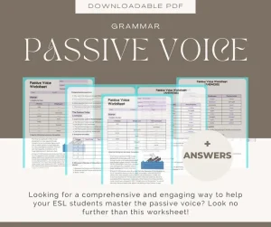Passive voice Worksheet PDF