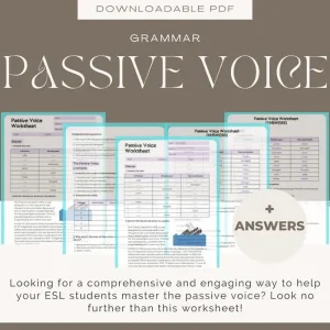 Passive voice Worksheet PDF