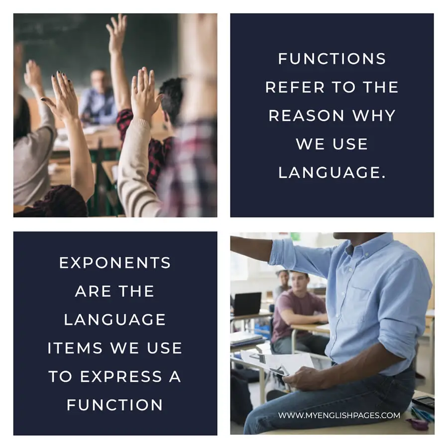 How to teach language functions - Functions VS. exponents