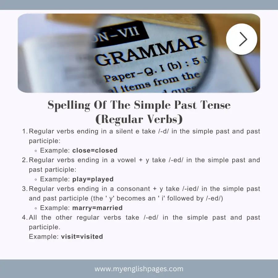 Ed Forms (Simple Past Tense)