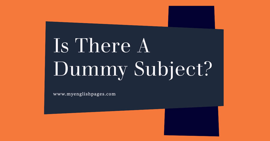 Is There A Dummy Subject?
