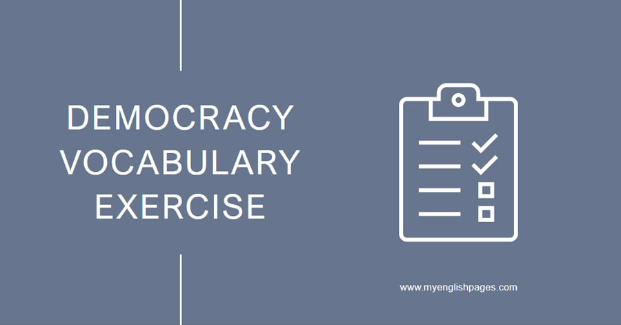Democracy Vocabulary Exercise
