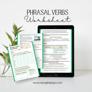 Phrasal Verbs Worksheet PDF (Mockup)