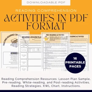 Reading Comprehension Activities PDF - 16 Pages of Engaging Lesson Plans and Strategies