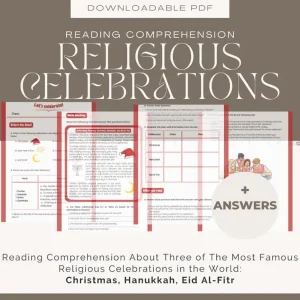 Exploring Religious Festivals: Famous Religious Celebrations Worksheet with Answers