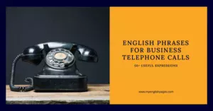English Phrases for Business Telephone Calls