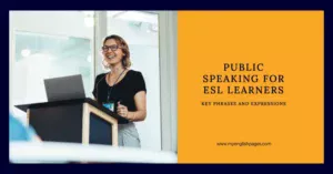 Public Speaking Key Phrases
