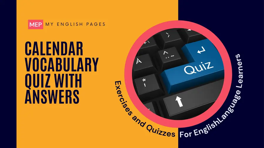 Calendar Vocabulary Quiz with Answers