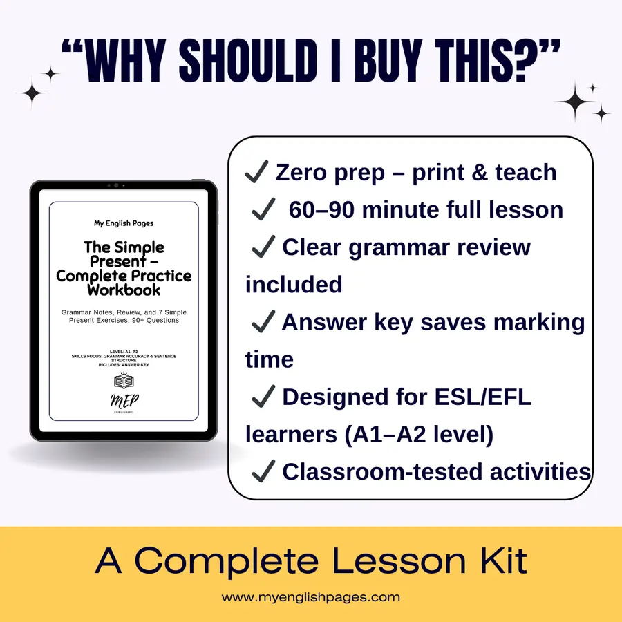 Present Simple Exercises PDF 4